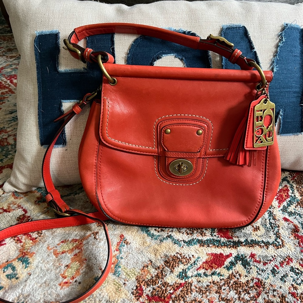 Coach crossbody saddle bag